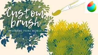 Grass & Leaf  Brush | CUSTOM BRUSH TUTORIAL | MEDIBANG PAINT MOBILE screenshot 4