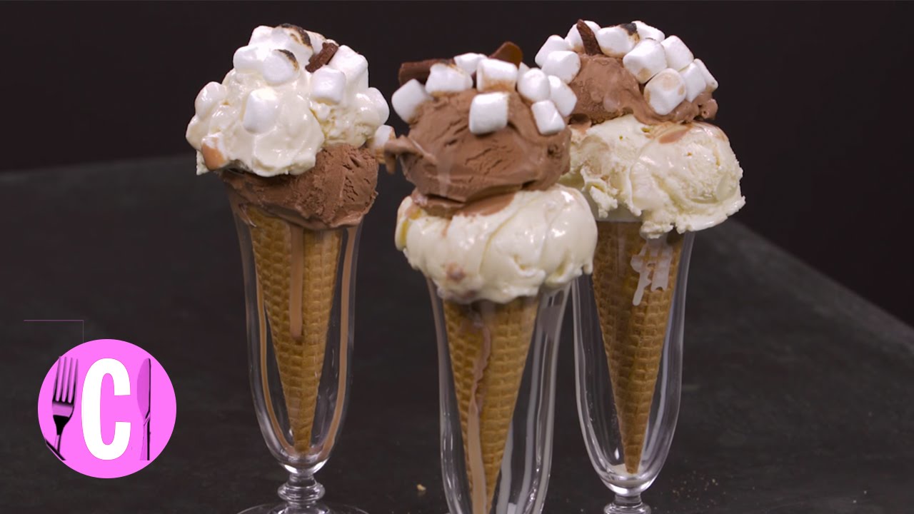 S mores Ice Cream Cones Cosmopolitan YouTube s-mores-ice-cream-cones-cosmopolitan-youtube