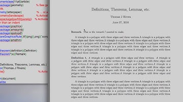 LaTex Tutorial 6: Definitions, Theorems, Lemmas, etc.