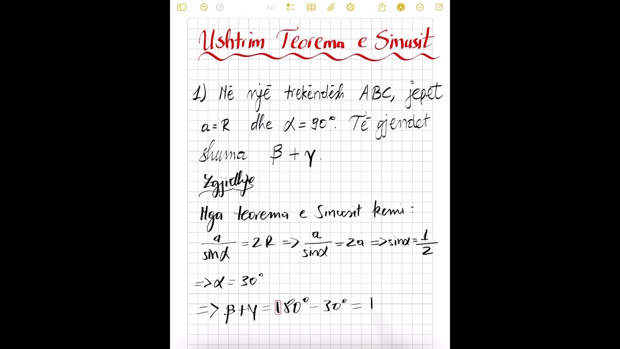 Teorema e Sinusit — Zgjidhur Hap pas Hapi