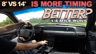 MYTH OR FACT: Does More Timing Equal A FASTER CAR?  _ 1/4 MILE TEST RUNS