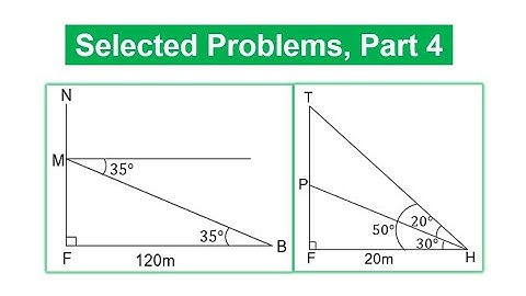 Angles of Elevation and Depression (Selected Problems, Part 4) - Lesson 5