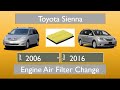 Toyota Sienna Engine Air Filter Change