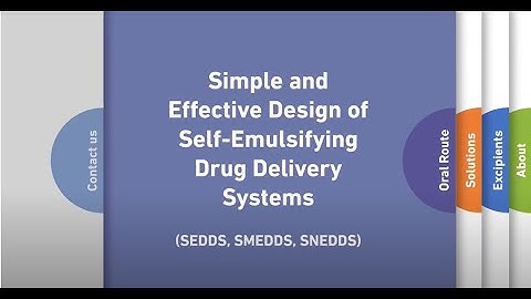 Simple and effective design of SEDDS formulations