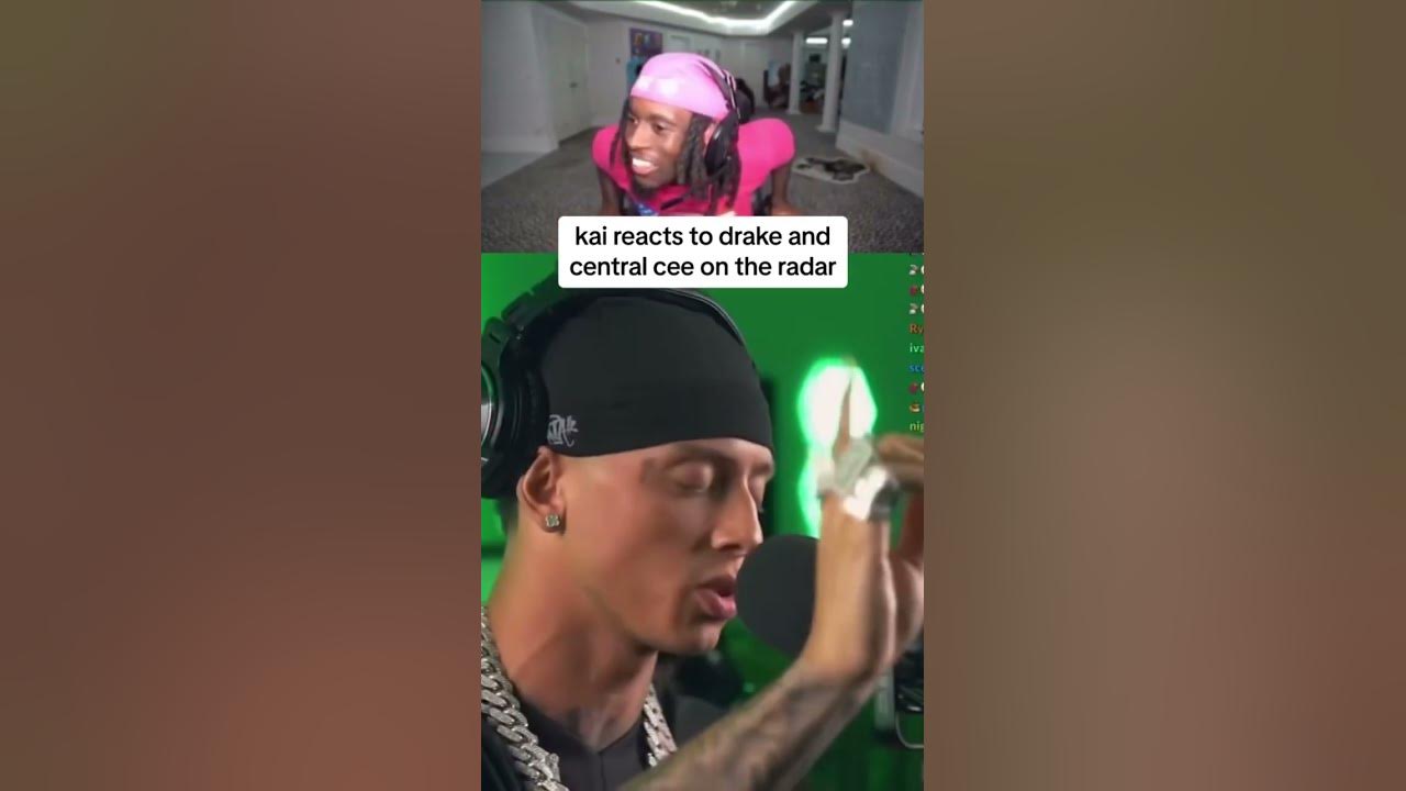 Kai cenat reacts to Drake and central cee freestyle #kaicenat #drake #centralcee #freestyle #viral