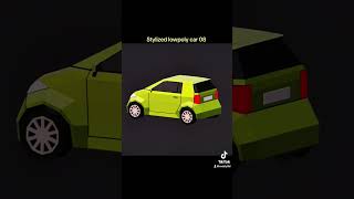 Micro car stylized lowpoly 3d model asset for gaming created in blender