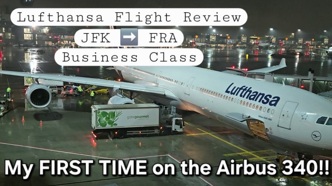 Обзор бизнес-класса самолета Lufthansa A340-600!
