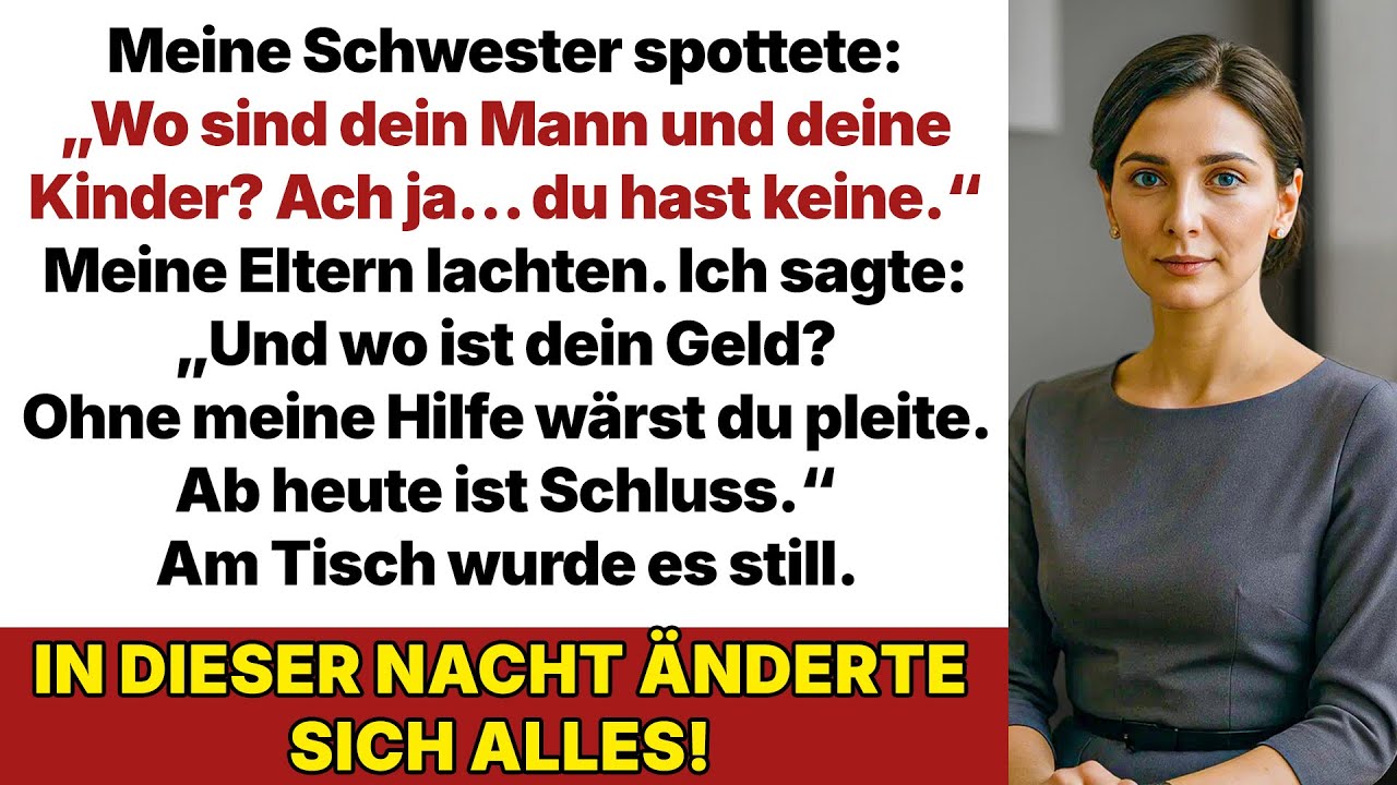 Meine Schwester spottete: Wo sind Mann und Kinder? Meine Eltern lachten, bis ich ausflippte.