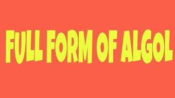 FULL FORM OF ALGOL