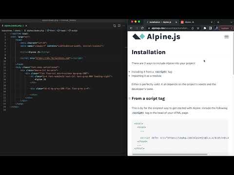 Alpine Js - Installation