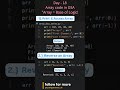 🚀 7 Most Important Array Codes in DSA | Master Arrays in One Video 💻#shorts #short #viral #trending