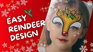 Get Ready for a MAGICAL Christmas with This Reindeer Face Paint Design!