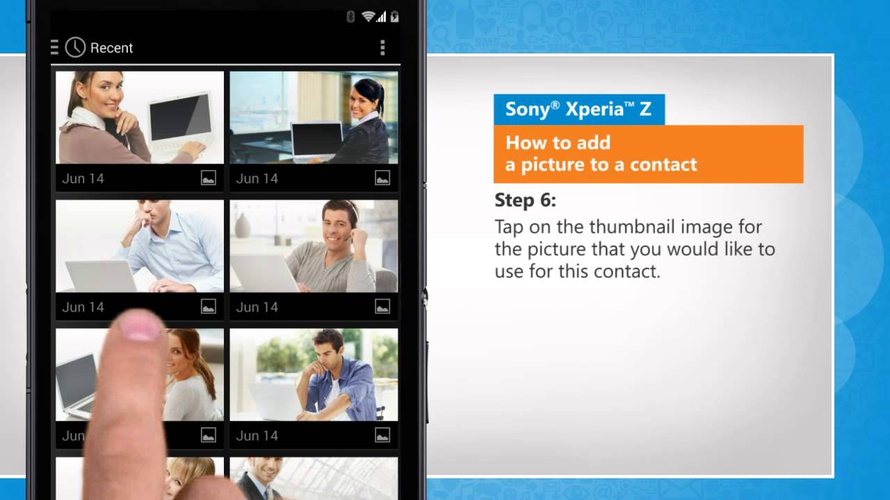 set a picture to a contact in Sony® Xperia™ Z