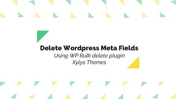 How to Delete WordPress Meta Fields in one click using WP Bulk delete Plugin.