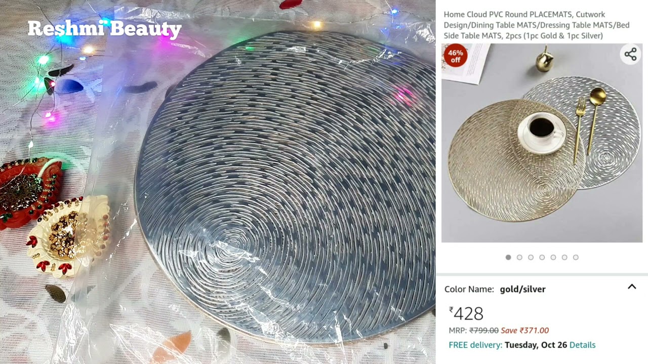 Amazon Dining Table Placemats / Dining Table Mats | Amazon Home Decor Haul | Reshmi Beauty Zone