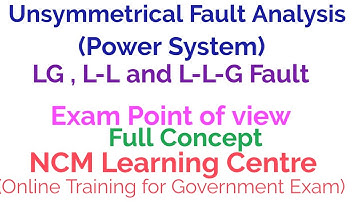 Unsymmetrical fault analysis | Power System | L-G | L-L| L-L-G fault| Symmetrical components