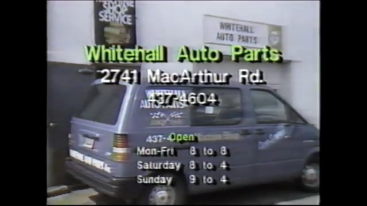 Whitehall Auto Parts Commercial November 1993 YouTube
