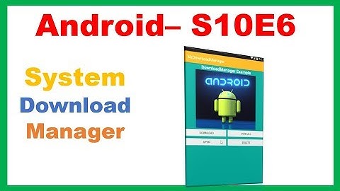 Android S10E6 : System DownloadManager - Download,View,Delete