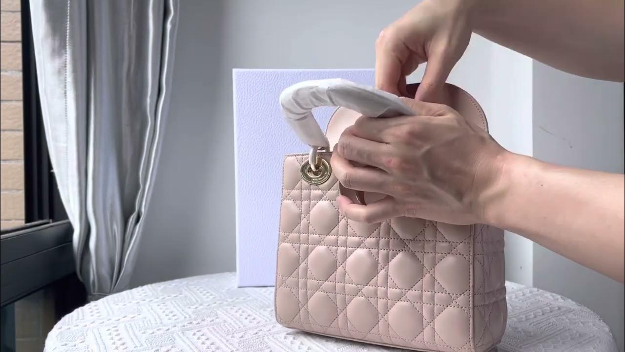 DIOR SMALL LADY DIOR MY ABCDIOR BAG/Powder Pink Cannage Lambskin 