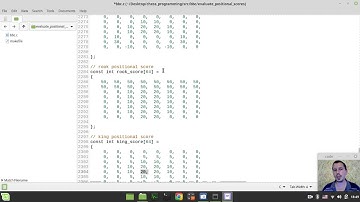 Bitboard CHESS ENGINE in C: implementing RUDIMENTARY EVALUATION (positional piece scores)