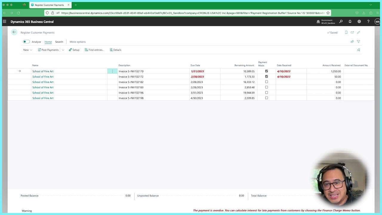 Business Central: Register Customer Payment is better than Cash Receipt Journal