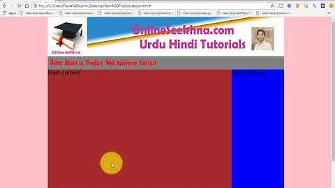 New CSS & HTML Complete Website Layout Tutorials Urdu -Hindi Part 4
