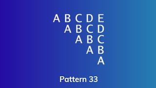 Python Pattern 33 || Python Programming