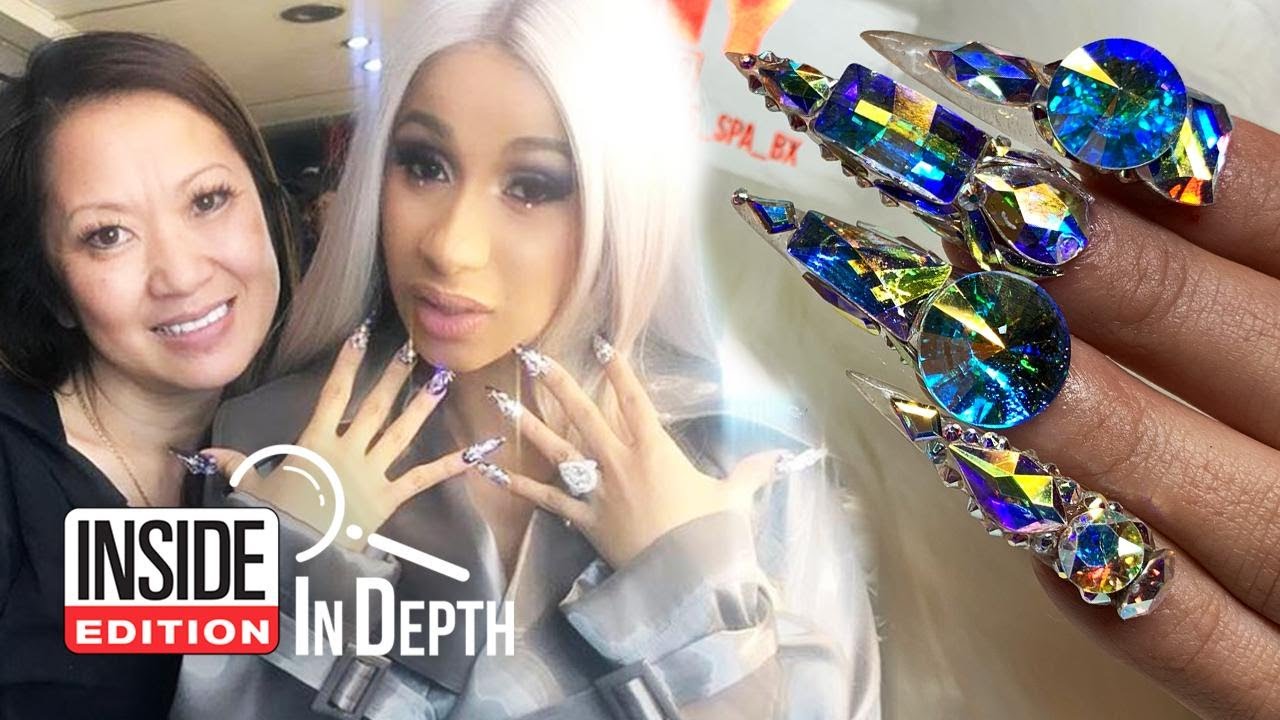 Cardi B's Take on the Holiday Manicure Is as Long, Pointy, and Bold as  You'd Expect — See the Photos | Allure