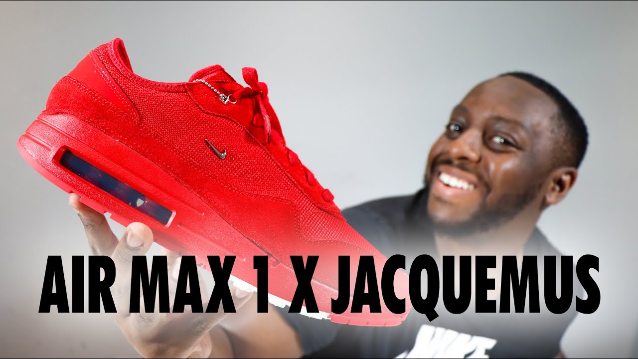 Air Max 1 86 X Jacquemus University Red On Foot Sneaker