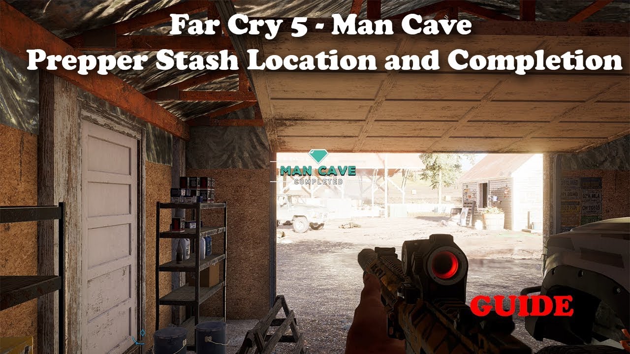 Far Cry 5 Man Cave Prepper Stash Location And Completion Youtube - stashed gun roblox