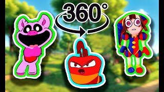 360° VR Red Larva vs Smiling Critters CatNap vs Pomni  DANCING Animation Video