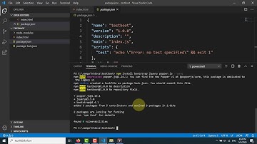 EP.8 การ Install Bootstrap Jquery Popper js ผ่าน Node js NPM