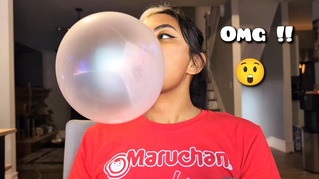ASMR Chewing Gum And Trying To Blow HUGE Bubbles