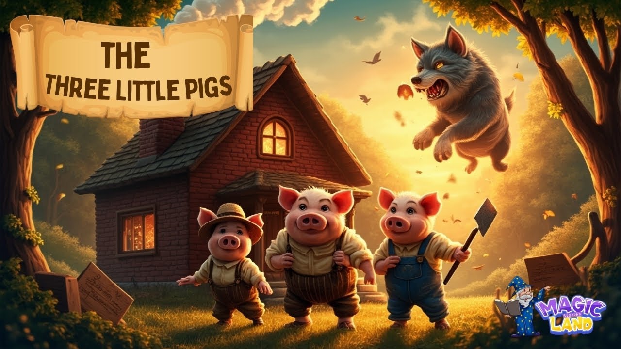 The Three Little Pigs 🐷 Bedtime Story for Kids | Fairy Tale Animation ...