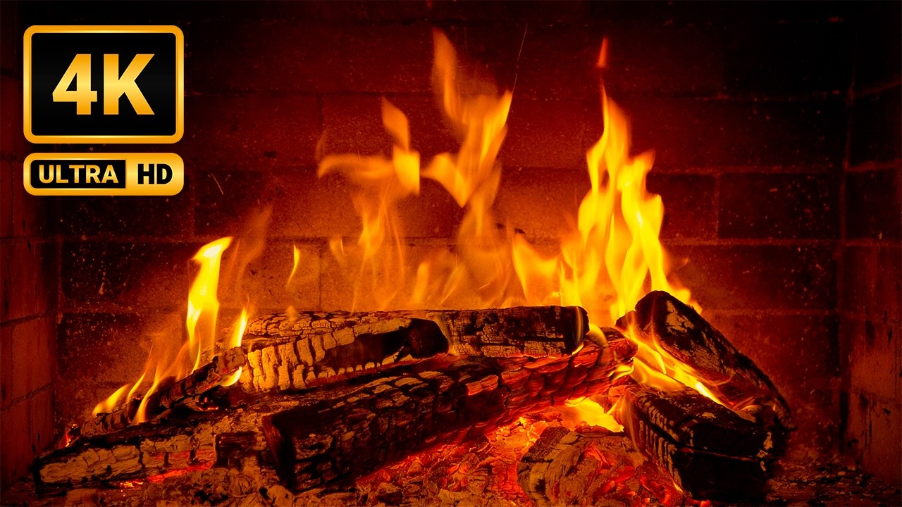 Relaxing Smooth Jazz Fireplace | Cozy Night Ambience with Natural Fire Sounds & Piano Playlist 12 HR