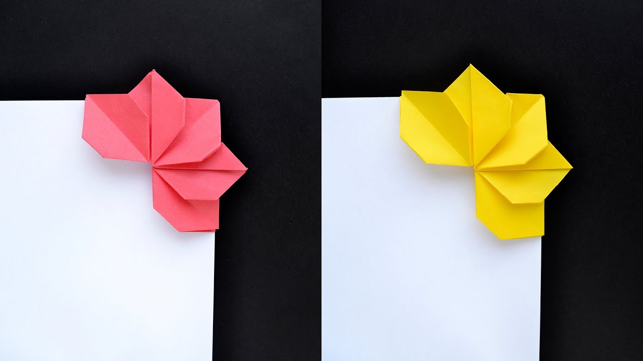 Beautiful PAPER BOOKMARK FLOWER  Origami Tutorial DIY by ColorMania 