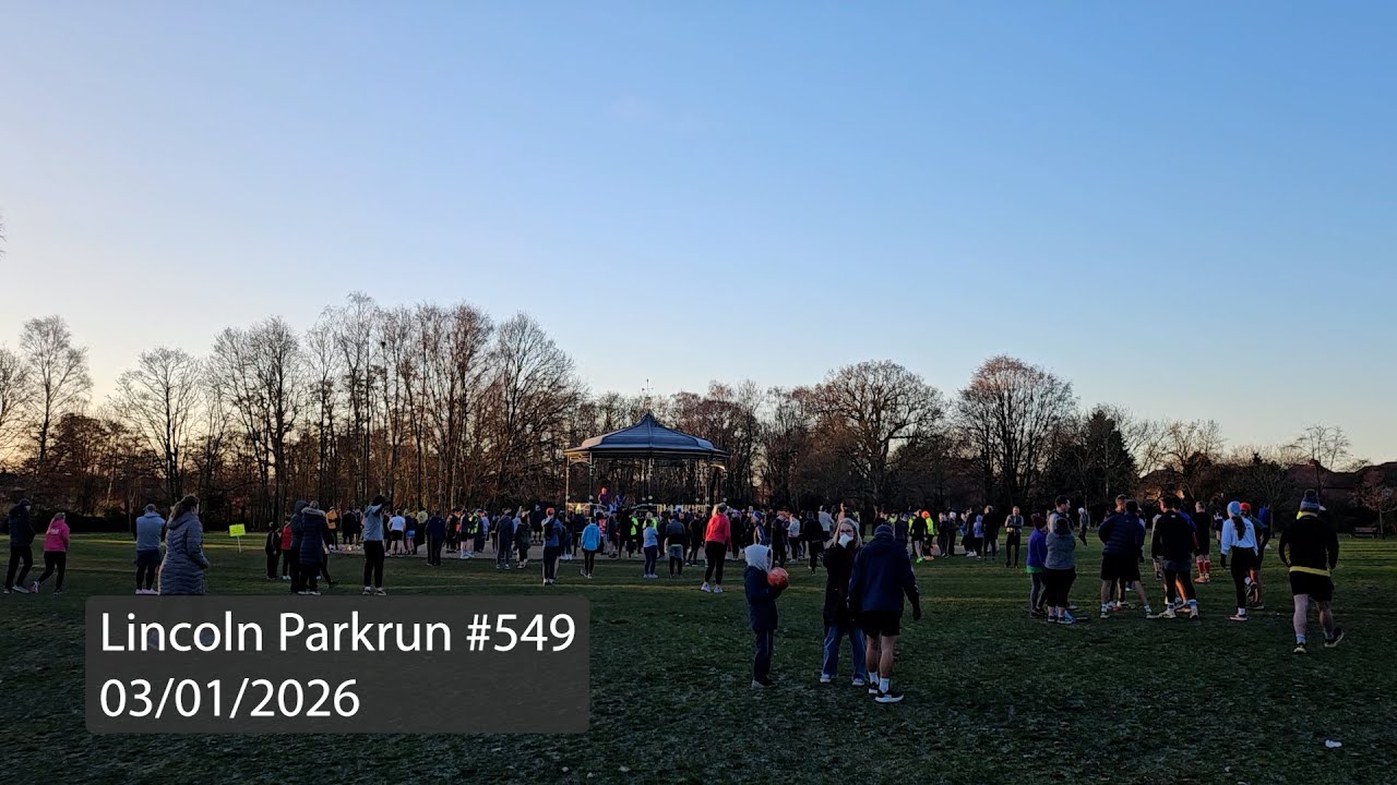 Lincoln parkrun #549 3rd Jan 2026 cat🐱run 🥶 Frozen Lake! 🧊