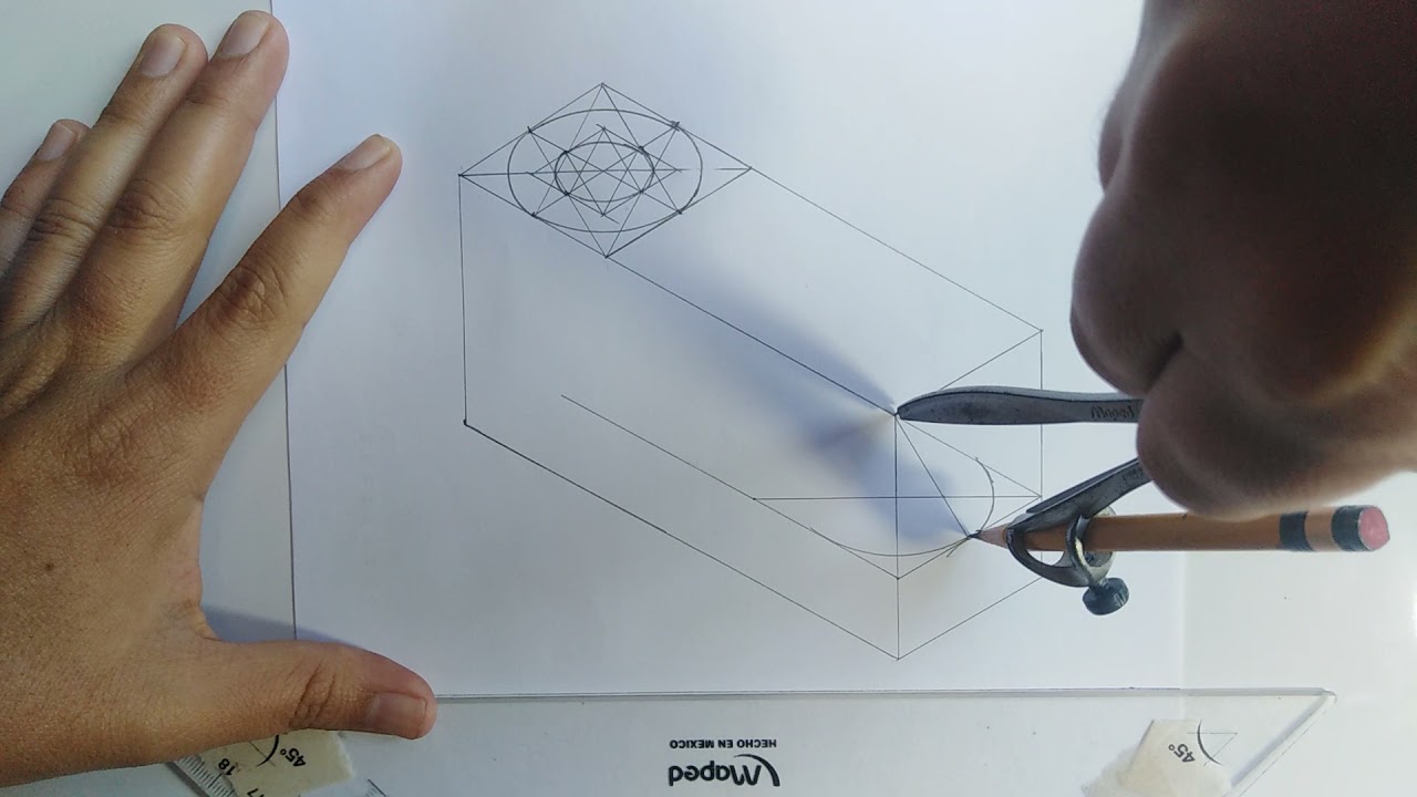 Dibujo en isometrico con elipse #14