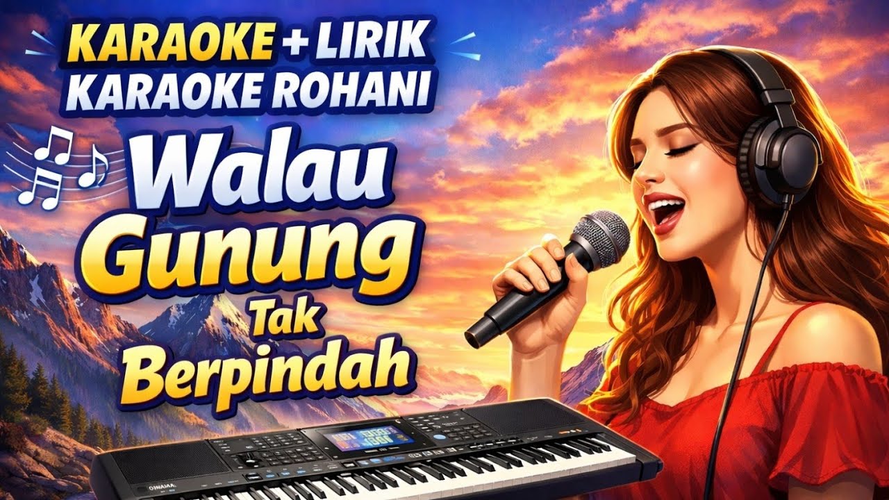 Walau Gunung Tak Berpindah – KARAOKE ROHANI + LIRIK | NADA PEREMPUAN 🎹🙏