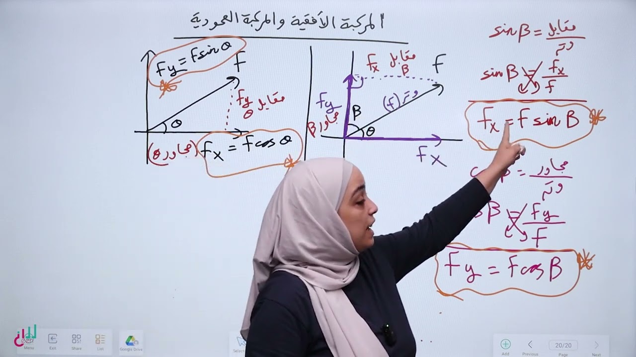 #تحليل# المتجهات الى مركباتها (الجزء 2 )# فيزياء #عاشر