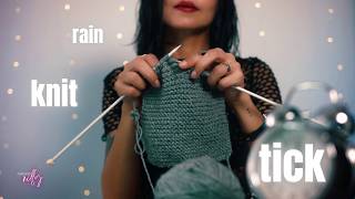 Knitting ASMR 🧶 Rain Sounds & Ticking Clock | No Talking News