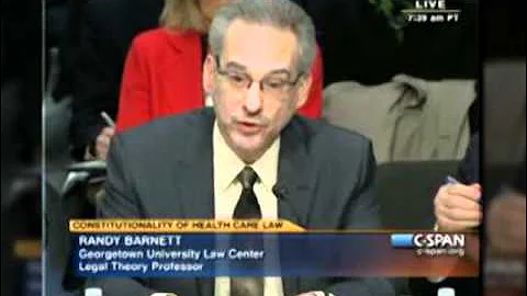Cato's Randy Barnett testifies on ObamaCare before the Senate Judiciary Committee, 2/3/11
