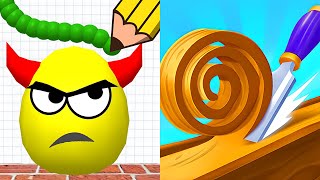 Draw to Smash VS Spiral Roll - All Levels SpeedRun Gameplay