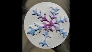 Make Salt and Watercolor Snowflakes with Grandkids