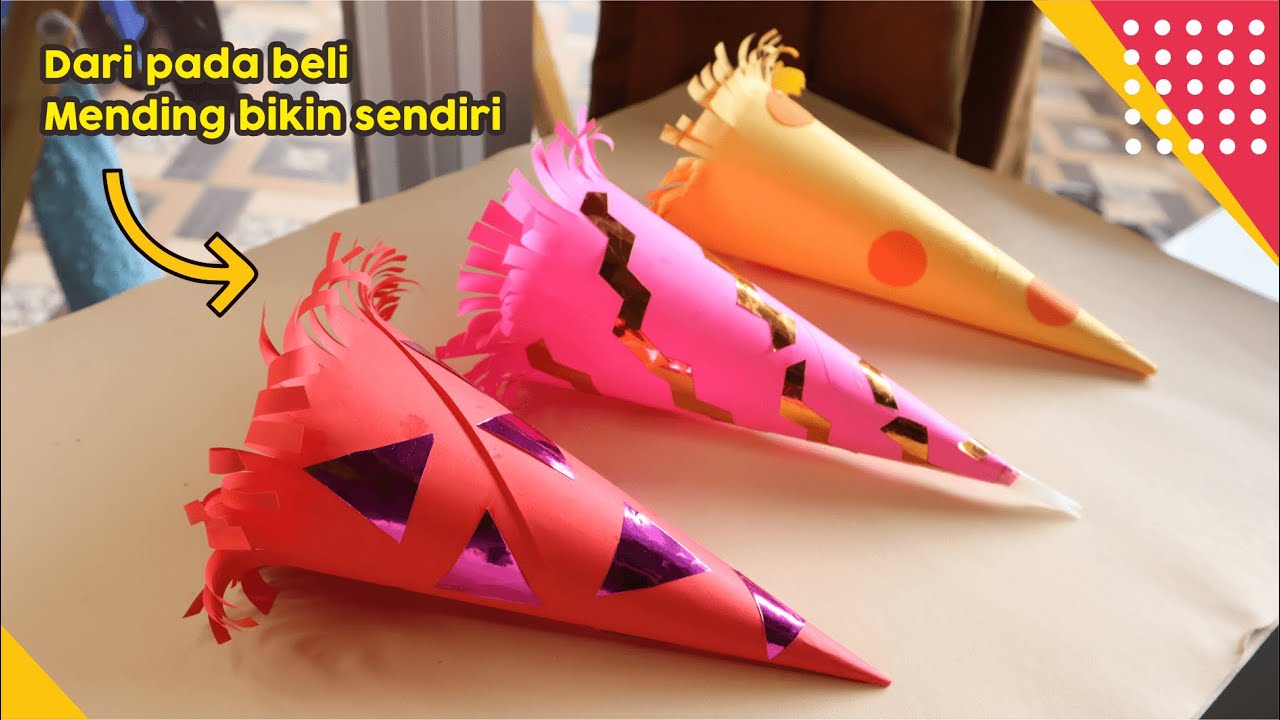 MEMBUAT TEROMPET DARI KERTAS, WOW SUARANYA KENCENG BANGET!, How to make terompet paper tutorial