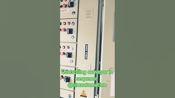 controlling the conveyor in sequence via AllenBradley ML-1400 PLC & Panel view HMI @simautomation