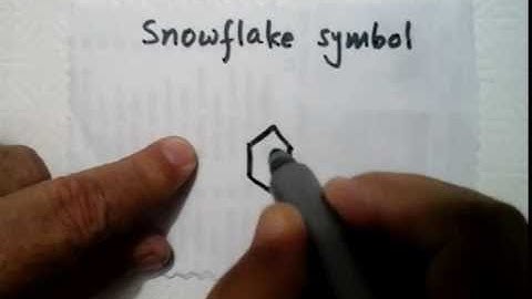 Drawing the visual symbol of snowflake with a circle and hexagon