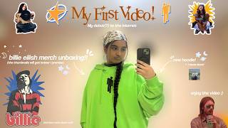 unboxing my billie eilish merch! (my first ever video omg)