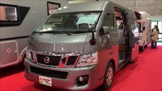 【大阪ｷｬﾝﾋﾟﾝｸﾞｶｰｼｮｰ 2019】ニッサン キャラバン NV350（NISSAN CARAVAN）イーライズ（E-Lize）バンコンバージョンの紹介