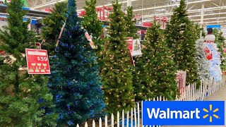 WALMART CHRISTMAS TREES CHRISTMAS DECORATIONS ORNAMENTS SHOP WITH ME SHOPPING STORE WALKTHROUGH